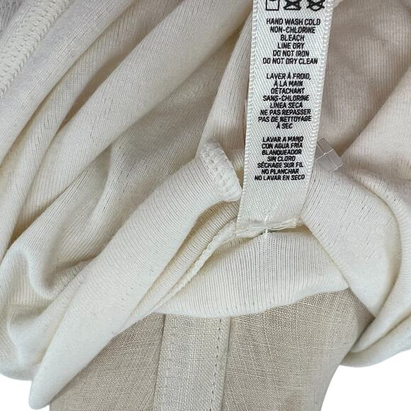 Skims Logo Pointelle Zip Up Hoodie Ivory Cream Size Small - Picture 14 of 14